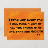 Motivatie prijsopgave afdrukken Oranje Briefkaart (Voorkant / Achterkant)