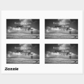 Motivatie prijsopgave: alles wat je wilt is op... rechthoekige sticker (Vel)