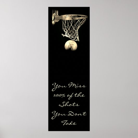 Motivatie prijsopgave Basketball Deuren Vintage Se Poster (Voorkant)
