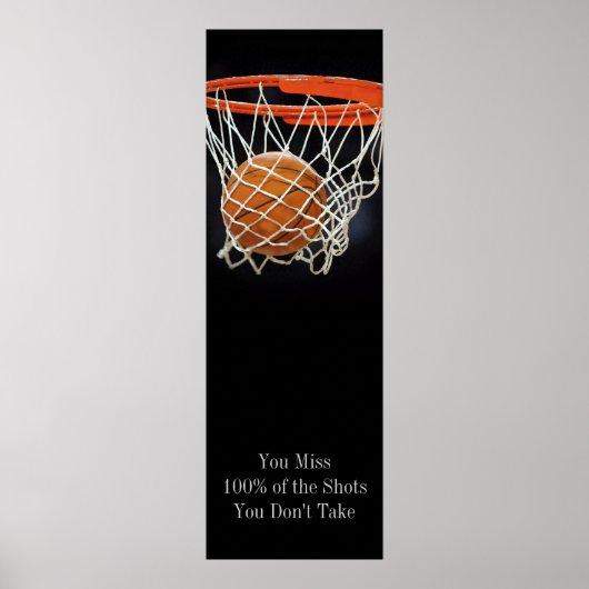 Motivatie prijsopgave Basketball door Poster van B (Voorkant)