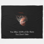 Motivatie prijsopgave Basketball Fleece Deken (Voorkant (Horizontaal))