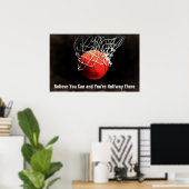 Motivatie prijsopgave Basketball Poster (Thuiskantoor)