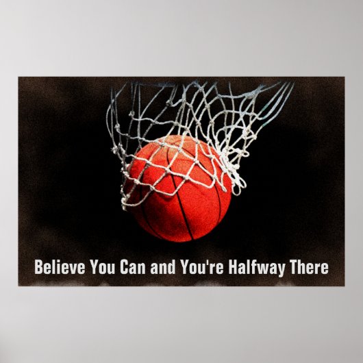 Motivatie prijsopgave Basketball Poster (Voorkant)