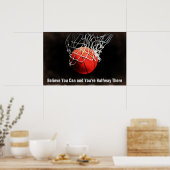 Motivatie prijsopgave Basketball Poster (Keuken)