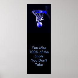 Motivatie prijsopgave Basketball Poster