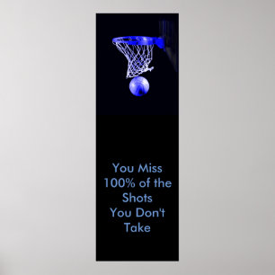 Motivatie prijsopgave Basketball Poster