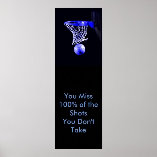 Motivatie prijsopgave Basketball Poster (Voorkant)
