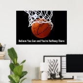 Motivatie prijsopgave Basketball Poster (Thuiskantoor)
