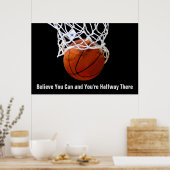 Motivatie prijsopgave Basketball Poster (Keuken)