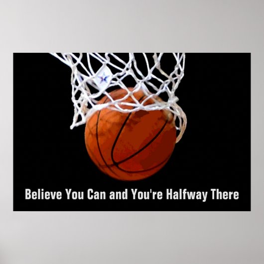 Motivatie prijsopgave Basketball Poster (Voorkant)