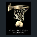Motivatie prijsopgave Basketball  Sepia Poster<br><div class="desc">Ik hou van dit spel. Populaire sport - Basketball Game Ball Afbeelding.</div>
