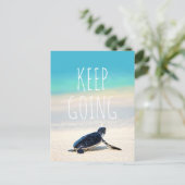 Motivatie prijsopgave: blijf op een Turtle Post Ca Briefkaart (Staand voorkant)