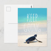 Motivatie prijsopgave: blijf op een Turtle Post Ca Briefkaart (Voorkant / Achterkant)