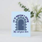 Motivatie prijsopgave: blijf positief, niet uw deu briefkaart (Staand voorkant)