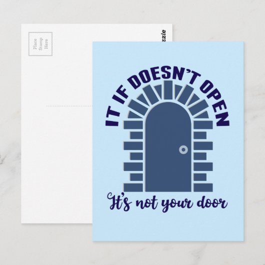 Motivatie prijsopgave: blijf positief, niet uw deu briefkaart (Voorkant / Achterkant)