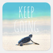 Motivatie prijsopgave blijft doorlopen vierkante sticker (Voorkant)