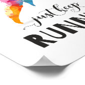 Motivatie prijsopgave blijven uitvoeren voor runne poster (Hoek)