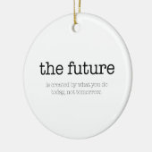 Motivatie prijsopgave: "De toekomst" Keramisch Ornament (Links)