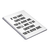 Motivatie prijsopgave: eenvoudige minimalist Dave  Notitieboek (Rechterzijde)