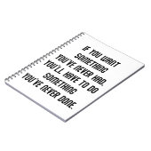 Motivatie prijsopgave: eenvoudige minimalist Dave  Notitieboek (Linkerzijde)