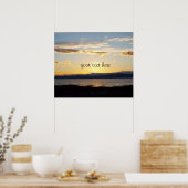 Motivatie prijsopgave en prachtige zonsondergang poster (Keuken)