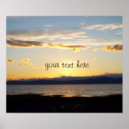 Motivatie prijsopgave en prachtige zonsondergang poster