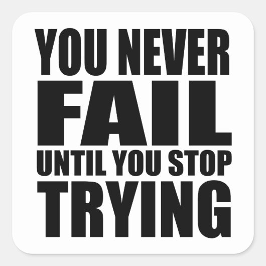 Motivatie prijsopgave geslaagd vierkante sticker (Voorkant)