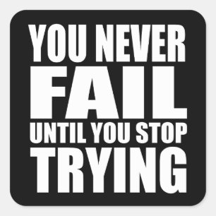 Motivatie prijsopgave geslaagd vierkante sticker