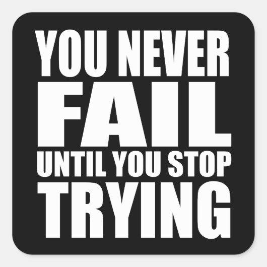 Motivatie prijsopgave geslaagd vierkante sticker (Voorkant)