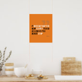 motivatie prijsopgave niet stoppen inspirerend poster (Keuken)