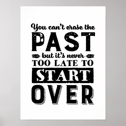 Motivatie prijsopgave nooit te laat om over te beg poster (Voorkant)