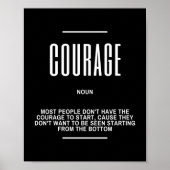 Motivatie prijsopgave op Courage Poster (Voorkant)