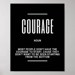 Motivatie prijsopgave op Courage Poster