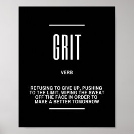 Motivatie prijsopgave op grit poster