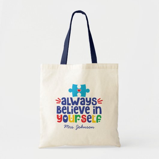 Motivatie prijsopgave | Personeel voor autisme-ler Tote Bag (Voorkant)