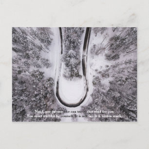 motivatie prijsopgave: "Reis die weg voor u" Briefkaart