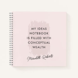 Motivatie prijsopgave voor Blush Pink-penseelstree Notitieboek