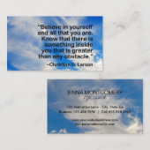 Motivatie prijsopgave voor coach Blue Sky Visitekaartje (Voorkant / Achterkant)