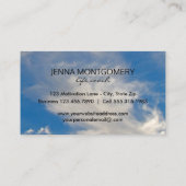 Motivatie prijsopgave voor coach Blue Sky Visitekaartje (Achterkant)