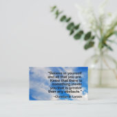 Motivatie prijsopgave voor coach Blue Sky Visitekaartje (Staand voorkant)