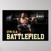 Motivatie prijsopgave voor Gym Bodybuilder Poster (Voorkant)