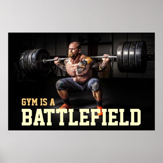 Motivatie prijsopgave voor Gym Bodybuilder Poster (Voorkant)