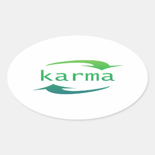 Motivatie prijsopgave voor Karma Arrow Ovale Sticker
