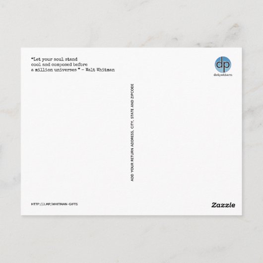 Motivatie prijsopgave voor "Koel en samengesteld"  Briefkaart (Achterkant)