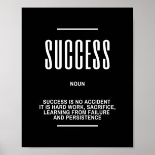 Motivatie prijsopgave voor succes poster