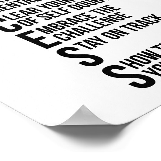 Motivatie prijsopgave voor succes poster (Hoek)