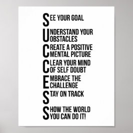 Motivatie prijsopgave voor succes poster