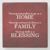 Motivatie prijsopgave voor typografie stenen onderzetter (Voorkant)