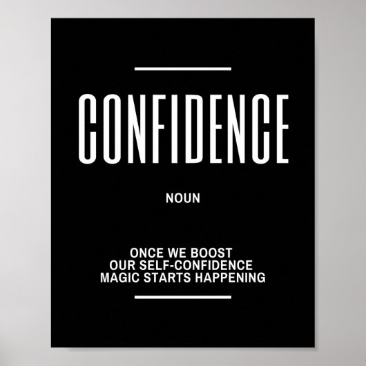 Motivatie prijsopgave voor vertrouwen poster (Voorkant)