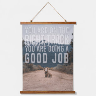 Motivatie prijsopgave voor zelfbevestiging, honden hangend wandkleed